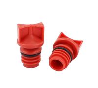 sourcing map 2pcs Bouchon d'huile Compresseur d'air Coque en plastique 18 mm Filetage mâle Dia Rouge