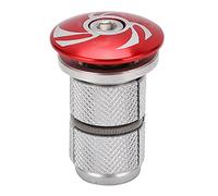 Bouchon de compression de direction pour pivot de fourche avant de vélo, couvercle supérieur extensible pour VTT et vélo de route (Rouge)