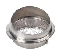 Bouchon de conduit d'échappement en acier inoxydable pour plafond mural | Sortie d'aération avec grille et joint d'étanchéité pour sèche-linge, cuisine, salle de bain | 150 mm (160#)
