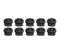Bouchon de Cordage Double Trou 5mm en Plastique pour robuste | Plastique pour durable, , trou de 5mm, idéal pour cordons de serrage, réparation facile(10pc)
