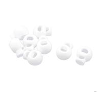 Bouchon de cordelette mercerie SOURCING MAP 8pcs Boutons stop lacet capuche Plastique Mono-trou Design Bascule Bouchon Blanc