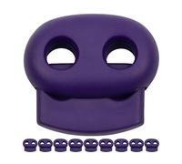 Bouchon de cordon, 2 Trou, 22 x 20 mm, Trou 5 x 5 mm, Idéal pour les Cordons de Ø 4 mm, Paquet de 10, Bouchon de Cordon en Plastique, Lacets à Libération Rapide, Coulisseau de Cordon, Pince à Ruban