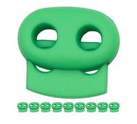 Bouchon de cordon, 2 Trou, 22 x 20 mm, Trou 5 x 5 mm, Idéal pour les Cordons de Ø 4 mm, Paquet de 10, Bouchon de Cordon en Plastique, Lacets à Libération Rapide, Coulisseau de Cordon, Pince à Ruban