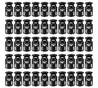 Bouchon de Cordon en Plastique à 1 Trou, Idéal pour Cordons de Ø 5 mm, Paquet de 50, Coulisseau de Cordon à Libération Rapide, Pince à Lacets pour Chaussures, Sac à Dos, Vêtements et Accessoires