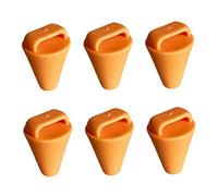 Bouchon de dalot de Kayak, Trous de vidange de canoë, Bouchon avec poignée, Accessoires de Kayak, 6 pièces, Petits Bouchons de Kayak Orange