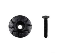 Bouchon de Direction 31.8mm pour VTT et Vélo Route | CNC aluminium 6061-T6, pour poids plume 7g, compatible 31.8mm, idéal pour vtt route, finition précise(Black)