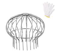 Bouchon de Drain Anti-Obstruction en Acier Inoxydable 304 - Filtre et Crépine pour Gouttières, Protection Éfficace Contre Les Fuites et Débris, Nettoyage de Drainage Extérieur(160mm/6.3in)