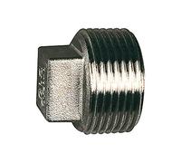 Bouchon de fermeture carré G 1/4, SW 9, pression de travail max. 20 bar, acier inoxydable 1.4408