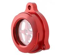 Bouchon de Filtre à Huile Moteur, Bonne étanchéité, Usinage CNC, Couvercle de Filtre à Huile Moteur Transparent pour Raptor 700 700R (Rouge)