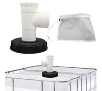 Bouchon De Filtre Pour Cuve IBC - Système D'adaptateur De Tuyau Avec Raccords Coudés | Raccord De Vidange, Kit De Vanne De Cuve, Bouchon De Tuyau, Joint De Montage, Robinet, Bonde, Tête, Couvercle D'e
