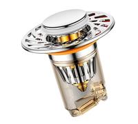 Bouchon De Filtre Vidange pour Lavabos Salle Bain Prévention Magnétique des Odeurs Noyaux en Laiton Épaissi Contrôle par Bouton-Poussoir Systèmes Cheveux Bouchon pour Salle À