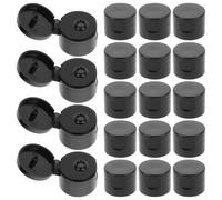 Bouchon de Flacon Cosmétique Lot de 50 Noir en Plastique