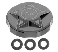 Bouchon de Fourche de Vélo en Alliage D’aluminium Noir, Pièce Légère | Couvercle Creux, Effet Protecteur, Remplacement Pratique, Accessoires de Vélo, Format Compact, Noir