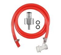 Bouchon de gazéification avec bouchon à boule de gaz - Bouchon de bouteille de gazéification - Adaptateur de gazéificateur avec verrouillage à bille amovible - Ensemble de tuyau d'assemblage utilisé