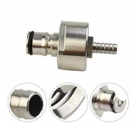 Bouchon de gazéification en acier inoxydable pour verrouillage à bille de bière - Adaptateur de gazéification forcée pour PET pour bouteille de soda - Kit de fabrication de bière à tirage rapide