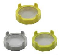 Bouchon de germination en plastique ABS avec maille fine pour bocaux à large ouverture pour cultiver des germes de luzerne et de moutarde (gris)