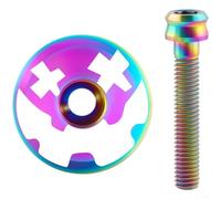 Bouchon de Guidon Vélo Route avec Colorée Bouchon de Guidon Vélo | Construction mÃ©tal , pour poids plume 13.6g, compatible 28.6mm, incluse, style personnalisÃ©(O)