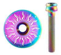 Bouchon de Guidon Vélo Route avec Colorée Bouchon de Guidon Vélo | Construction métal , pour poids plume 13.6g, compatible 28.6mm, incluse, style personnalisé(M)