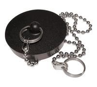 Bouchon de lavabo à tirette en laiton noir 57mm - BOUTTE