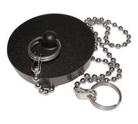 Bouchon de lavabo D : 40mm - noir - BOUTTE - A tirette - Laiton - Chaine 30cm
