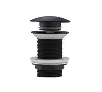 Bouchon de Lavabo Pop-Up Égouttoir d'évier de lavabo en or noir, résistant à la Corrosion, bouton poussoir, piège déchets avec trop-plein pour Lavabo(Black No Hole)