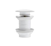 Bouchon de Lavabo Pop-Up Égouttoir d'évier de lavabo en or noir, résistant à la Corrosion, bouton poussoir, piège déchets avec trop-plein pour Lavabo(White No Hole)