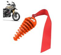 Bouchon de lavage d'échappement de moto avec bannière de sécurité - Protection du silencieux pour motos dirt bikes et motocross 2 temps - Empêche l'eau et l'humidité lors du nettoyage - Accessoire dur
