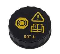 Bouchon de maître-cylindre - PP noir | Protection anti-poussière double couche bouchon de frein de remplacement | Liquide de frein C-ap pour véhicules d'aventure, moto industrielle, automobile