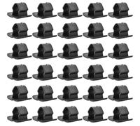 Bouchon de Masquage Capot, 30 Pcs Support de Tige Capot de Voiture, Clips agrafe support de maintien de barre de capot, Capot en Capot Isolation Clip, Clips de Tige D'accessoire de Capot, noir