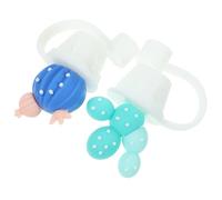 Bouchon de Paille en Silicone Cactus pour Pailles 6-8 MM | Embout Décoratif Cartoon, Protège Poussière, pour Smoothies, Bureau et Sorties, Lot Individuel Couleur Aléatoire