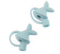Bouchon de Paille en Silicone, Forme Queue de Poisson | Pailles de 6 à 8mm, Joint Étanche, Boissons Froides, Usage Extérieur et Déplacements Quotidiens Couleur Aléatoire
