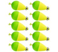 Bouchon de pêche - 10 flotteurs ovales pour pêche | Accessoires de sports de plein air Flotteurs d'eau lestés pour eau profonde eau salée rivière