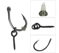 Bouchon de pêche crochet, 30Pcs / set de pêche Carp Ronnie Rig crochet crochet appâts appâts vis appâts terminal Tackle