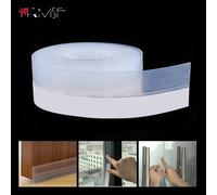 Bouchon de porte en Silicone, bande d'étanchéité pour fenêtre, arrêt des cafards, coupe-froid pour garder la maison au chaud, sans poussière, accessoires de salle de bains Black