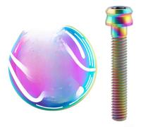 Bouchon de Potence Métal 28.6mm Vélo Design Coloré | Construction métal pour robuste, résistant à la rouille, design coloré unique, compatible 28.6mm, style personnalisé(N)