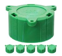 Bouchon de Prise à 13 Broches en Plastique 6 Pièces Vert | Capuchon de Stationnement Sécurisé, Garde le Connecteur Propre et Limite la Corrosion, Usage Garage et Parc