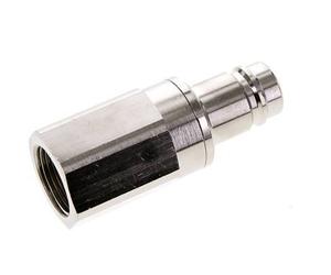 Bouchon de raccord d'air DN 15 en laiton nickelé G 3/4 pouce femelle à double obturation