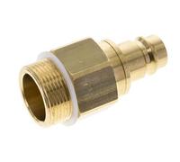 Bouchon de raccord d'air DN 19 en laiton G 1 1/4 pouce mâle à double obturation