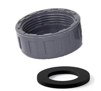 Bouchon de raccord de tuyau 1-1/2PT avec joint, connecteur de tuyau à filetage femelle rond en PVC, pour extrémités de tuyaux d'eau de jardin et d'extérieur gris. 20mm