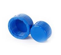 Bouchon de raccord de tuyau fileté femelle en PVC, couvercle d'obturation étanche pour système de plomberie de drainage d'évier, protection d'extrémité bleu 40mm