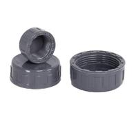 Bouchon de raccord de tuyau fileté femelle en PVC, couvercle d'obturation étanche pour système de plomberie de drainage d'évier, protection d'extrémité gris. 50mm