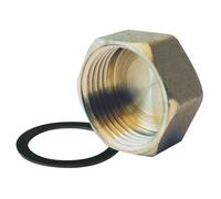 SOMATHERM FOR YOU, Bouchon mâle en laiton nickelé F5/8 (17x23) avec joint plat intégré, idéal pour fermer ou mettre en attente une installation 17/23, auto-étanche et pratique