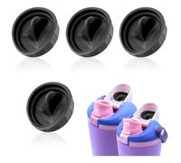 Bouchon de rechange en silicone pour bouteilles d'eau de 1 180 ml, anneaux d'étanchéité étanches pour couvercle Owala, passe au lave-vaisselle pour les voyages ou la maison (noir)