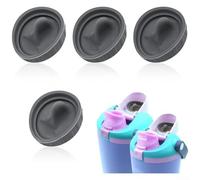 Bouchon de rechange en silicone pour bouteilles d'eau de 1 180 ml, anneaux d'étanchéité étanches pour couvercle Owala, passe au lave-vaisselle pour voyage ou maison (gris)