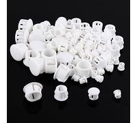 Bouchon de Recouvrement Plastique 200 Pièces 5/8/10/13mm Bouchons Cache-Trou en Plastique Couvercle de Trou de Meuble Bouchon Décoratif Blanc pour Meubles
