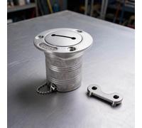 Bouchon de remplissage de couvercle de bateau 38 mm en acier inoxydable 316 pour eau, carburant, gaz - poli brillant, robuste contre l'eau salée, montage facile pour bateaux, camions, caravanes