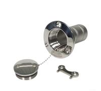 Bouchon de remplissage de couvercle de bateau 38 mm en acier inoxydable 316 pour eau, carburant, gaz - poli brillant, robuste contre l'eau salée, montage facile pour bateaux, camions, caravanes