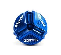 Bouchon de remplissage d'huile moteur CNC for motos ZONTES 368G, 368D, 368E, 368M, 368K, 350D et 350E (2023, 2024, 2025)(Blue)