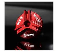 Bouchon de remplissage d'huile moto Pour CRUISYM 300 GTS300i RV250 EVO250I MAXSYM 400 T2 T3 JOYMAX Z300 SYM Accessoires Moto Couvercle De Bouchon D'huile Moteur CNC(Red)
