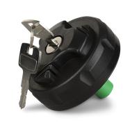 Acerbis Bouchon long 1121 avec clé, noir, 62,5 mm